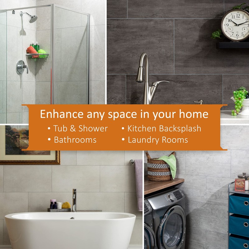 Palisade 23.2 in. x 11.1 in. Interlocking Vinyl Wall/Backsplash Panels