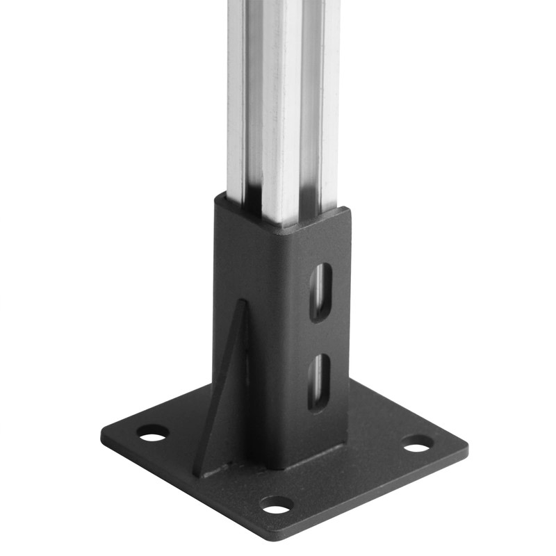 6 Pcs Black Floor Mount Base for 2020 T Slot