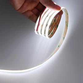 JOYLIT 24V COB LED Strip Lights 6000K Cool White 20FT/6M 320LEDs/M Uniform CRI 90+ Non Waterproof Tape Light for Cabinets, Shelves, Counters, Closets Decoration (LED Strip Only)