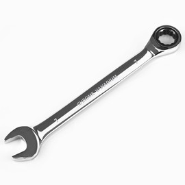 Egofine 7mm Ratcheting Combination Wrench Metric, Industrial Grade Gear Spanner with 12-Point Design, 72-Tooth Ratchet, Chrome Vanadium Steel
