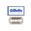 50 Silver Blue Double Edge Razor Stainless Blades Made in