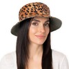 BRIXTON Unisex Petra Packable Bucket Hat Fishing Hat, Military Olive/Leopard,