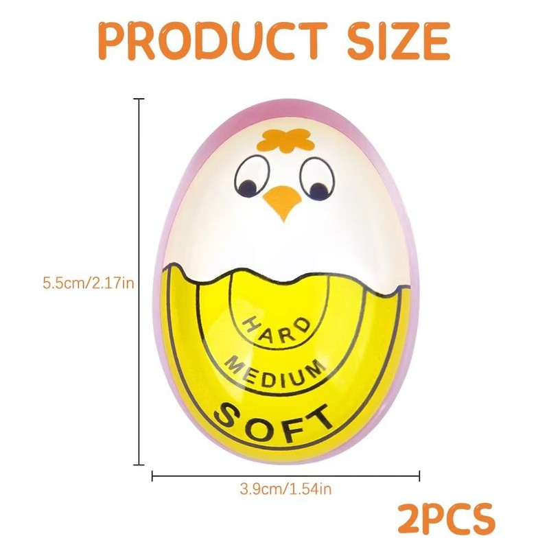 Pack of 2 Egg Timer Resin, Colour Changing Egg Timers,