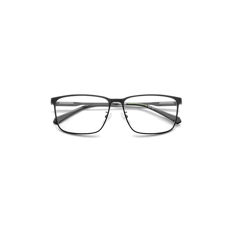 POLAROID Model PLD D494/G Men's Rectangular Metal Eyeglass Frame (Includes