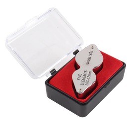 Gorise 10x 20x Dual Lens Jewelry Magnifier Foldable Metal Handheld Loupe for Gems Diamonds Stamps Coins Watches for Collectors and Professionals