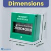 SecureMyDoor Emergency Door Release Break Glass Call Point | Green