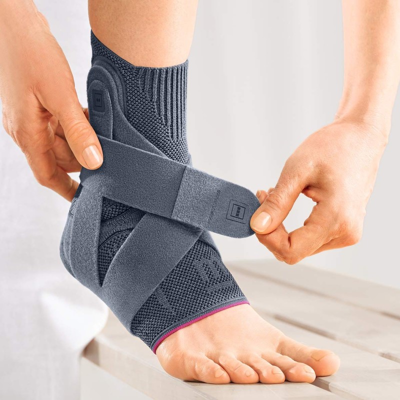 medi Levamed Active Ankle Bandage Left Silver Size I Foot