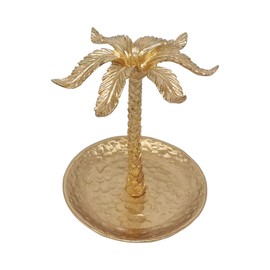 Metal Ring Dish Holder for Jewelry, Coconut Tree Jewelry Dish Ring Holder, Trinket Dish Jewelry Organizer for Dresser Christmas Mothers Day Birthday Wedding Gifts