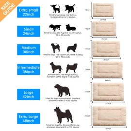 VERZEY Dog Beds Crate Pad for Extra Small Dogs Fit Metal Dog Crates,Ultra Soft Dog Crate Bed Washable & Anti-Slip Kennel Pad for Dogs/Cats Cozy Sleeping Mat,Cream 22L x13W x1H Inches