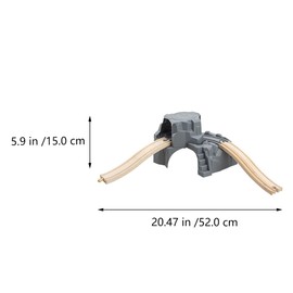 Toyvian 1 Set Simulation Tunnel Cave Train Track Cave Toy Tunnel Track Railway Expansion Accessories Mountain Tunnel Wooden Brick Bridge Kid Toys Double Layer Child Plastic Train Simulator