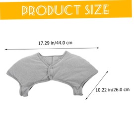 LALAFINA Cotton Shoulder Warmer Thick Neck and Shoulder Waistcoat for Comfortable and Skin-friendly Design for Men and Women for Sleep and Daily Use Light Grey