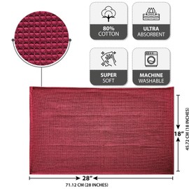Swiss linen Kitchen Towels Organic Waffles Premium Weight Cotton Machine Washable and Absorbent Dish Towels, Tea Towels, Cooking Baking Mopping Lounge and Bar Towels (Burgundy)
