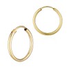 NKlaus Pair of 585 Yellow Gold Hoop Earrings Round Gold