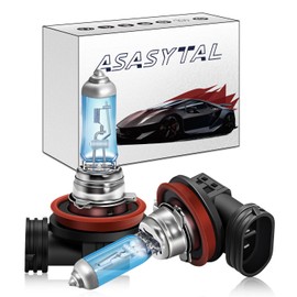 Asasytal H8 Halogen Headlight Bulb 12V 35W 4300K Super Bright Warm White Car Fog Light Motorbike Headlight Standard Replacement Bulb, 2 Pcs
