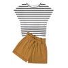 Arshiner Girls 2 Piece Outfit Summer Clothes Cute Drop Shoulder