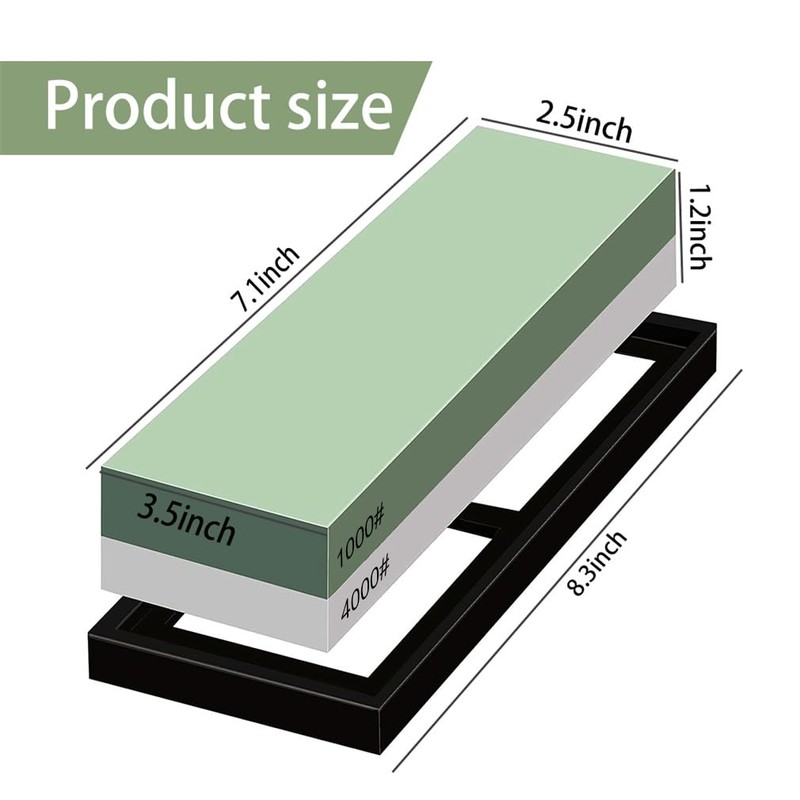 Whetstone Sharpening Stone 1000/4000 Grit Professional Kitchen Knife Sharpener Kit
