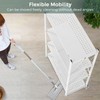 DEANIC 4 Tier Foldable Storage Shelves with Wheels, Large Capacity