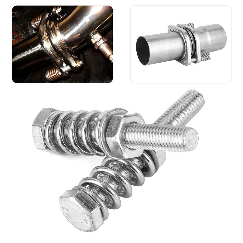 KIMISS Exhaust Bolt Spring M10x1.5 Exhaust Spring Bolt Stud Nut