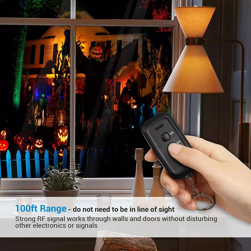 DEWENWILS Outdoor Wireless Remote Control Outlet Switch Plug In Weatherproof