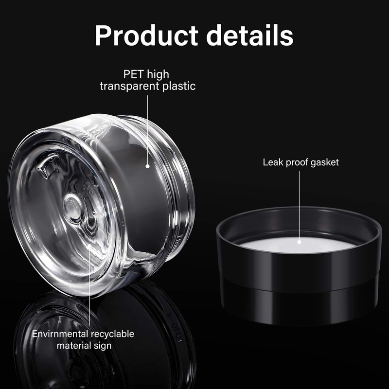 SATINIOR 6 Pack 3 oz Plastic Jars Containers with Lids