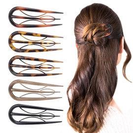 5 Pieces Hair Clips for Women, U Shaped Hair Pins for Thin Thick Hair, French Hair Pins, Bobby Pins for Girls Women, Hair Styling Accessories