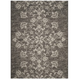 SAFAVIEH Courtyard Collection 8' x 10' Black/Light Grey CY8064 Indoor-Outdoor Waterproof Easy-Cleaning Patio Backyard Mudroom Area-Rug