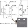 Hilitand Toggle Switch Valve, 3 Position 2 Port, Metal, Silver,
