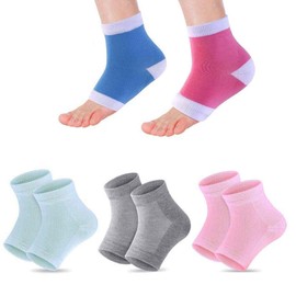 5 Pairs of Moisturising Socks, Gel Heel Socks, Open Toe Socks, Relieve Heel Pain, Comfortable, Soft, Ventilated, Moisturising, Suitable for Men and Women, Cracked High Heels