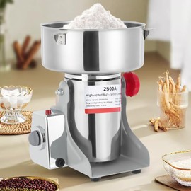 High Speed 4500W Electric Grain Mill, 2500g Electric Grain Mill Grinder, Commercial Coffee Grinder Machine With Swingable Design for Dry Grains Wheat Corn Pepper