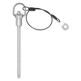 PATIKIL Quick Release Pin 6 x 100mm(1/4" x 3.94"), 304 Stainless Steel Ball Lock Safety Locating Pins with Button 25cm Prevents Loss Rope