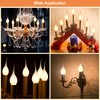 Meonum 12 Pcs Silicone Dipped Candle Light Bulbs, LED Silicone