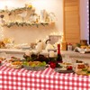 WNINK 2 Pack Red Gingham Tablecloth Rectangular Red and White