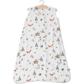Little Unicorn – Forest Friends Cotton Muslin Sleep Bag | 100% Cotton | Super Soft and Lightweight | Baby | Size X-Large: 18-24 Months | Machine Washable | 1.1 TOG
