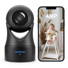 owltron 2K Indoor Camera, 360 Cameras for Home Security with Motion Detection, Baby Monitor with Phone App, 2.4G WiFi Pet Cam
