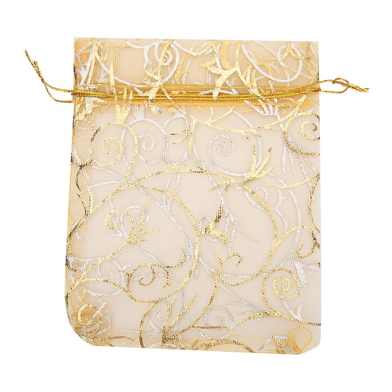 100pcs 9 x 12cm Organza Drawstring Pouch Multi Purpose Jewlery