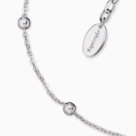 Engelsrufer Anklet for Women with Pearl or Cubic Zirconia 925 Sterling Silver Rhodium Plated or Stainless Steel Adjustable Length Nickel Free Allergy Sufferers, Silver, No Gemstone
