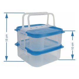 Ventaclub by boris 3 Portaviandas Con 6 Contenedores Herméticos 720ml Plástico