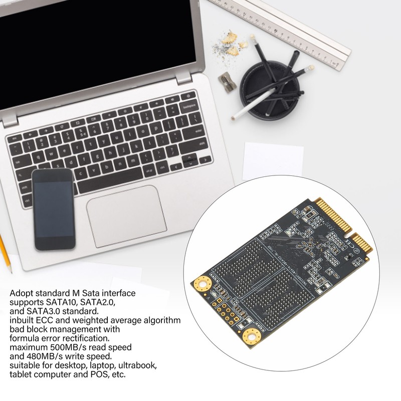 Internal Gaming SSD MSATA 6Gbps 3D TLC NAND ECC 500MB/s