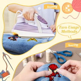 Children's Iron-On Patches, Iron-On Patches, Set of 22 Iron-On Patches, Children's Iron-On Patches, Appliques for Sew-On Patches, Children, Iron-On Patches for Clothes, Backpacks, Jeans Patches