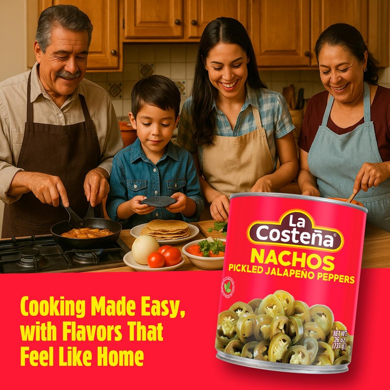 La Costeña Sliced Nacho Jalapeno Peppers - Pickled Jalapenos -