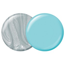 Sally Hansen Insta-Dri Hershey Kisses Nail Polish | Quick Dry, Long Lasting, Streak-Free Shine | Opaque, Shimmery | 726 Giving Kisses + 725 I Want Kisses | Silver and Blue Nail Duo.