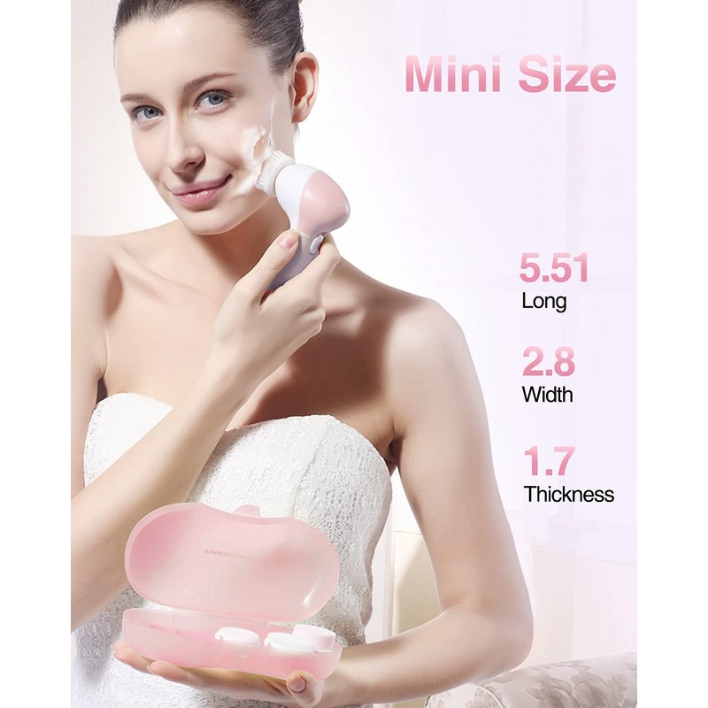 Electric Facial Cleansing Brush for Women, 3-in-1 Face Cleanser and