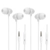 3.5mm Wired Control InEar Headphone Stereo Earphone with Microphone Wide
