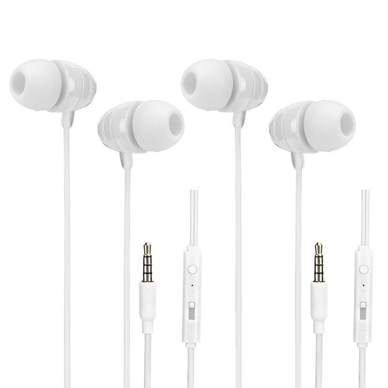 3.5mm Wired Control InEar Headphone Stereo Earphone with Microphone Wide