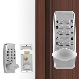 Tbest Combination Lock, Digital Code Key Push Button Pad Oude Entry Heavy Duty S 2-4 Digitals hanical Lock net Indoor Outdoor Door Password Security Digital lockor External gate keypad Lock Black
