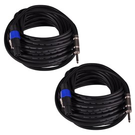 Seismic Audio SASPT12-50-2Pack 50-Feet Pro Audio Speakon to 1/4-Inch Speaker Cables 12-Gauge, Pair