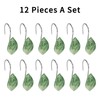 12 PCS Decorative Shower Curtain Hooks, Anti-Rust Stainless Steel Shower