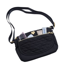 LuckyLy Bolsa Crossbody de Mujer Versátil, Ligera con Múltiples Compartimentos y Repelente al Agua, Bolsa Bandolera de Mano y al Hombro tipo Mensajero de Viaje – Modelo Arya, Color Negro