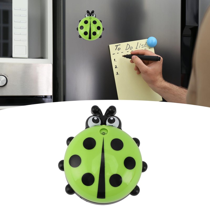 Aoveew Magnetic Timer Cute Ladybug Design Cartoon Animal Kitchen Timer