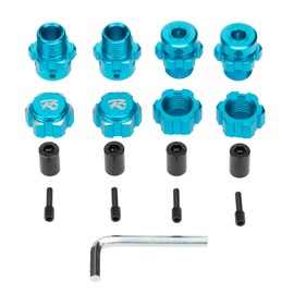 Treehobby 4Pcs 17Mm Hex Nuts Adapter Splined Wheel Hubs Widen and Longer Combiner Compatible with /10 Traxxas E-REVO Summit RC Car Upgrades Parts